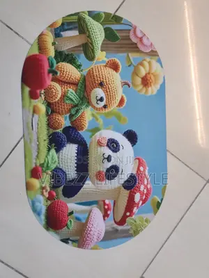 Cute Bunny Bear Kids Mat – ለልጆች ምቹ Soft Floor Carpet
