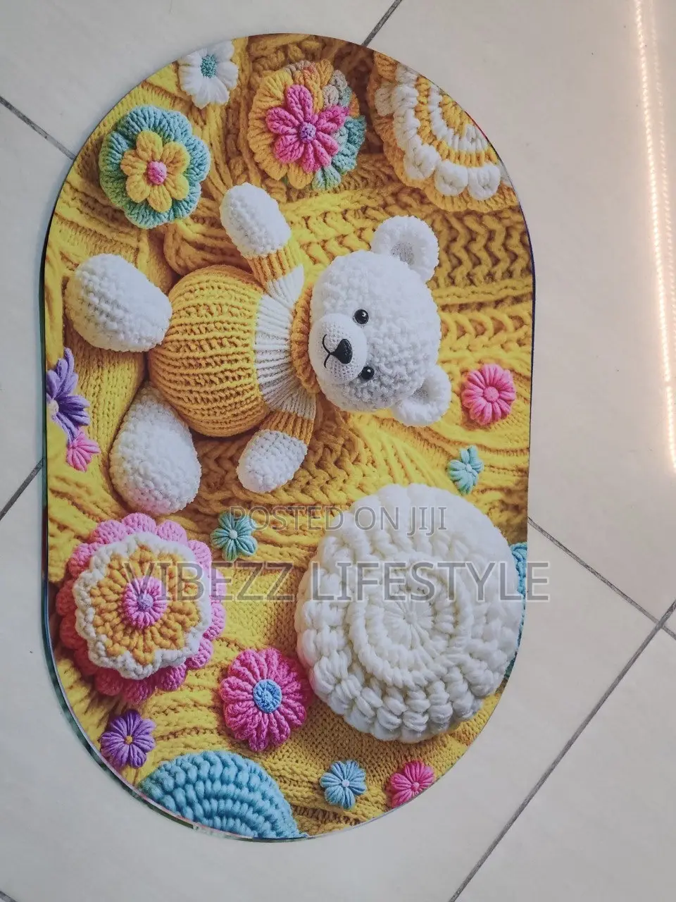Cute Bunny Bear Kids Mat – ለልጆች ምቹ Soft Floor Carpet
