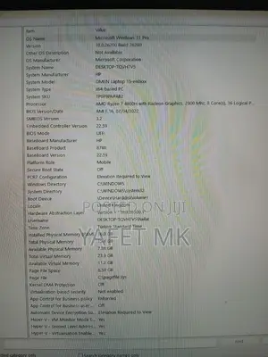 Laptop HP Omen 15 16GB AMD Ryzen 7 SSD 512GB