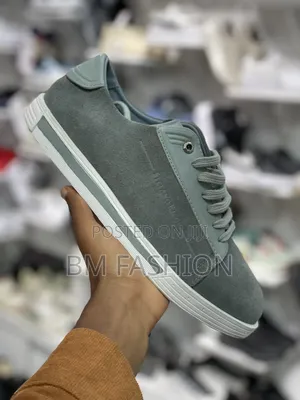 Stefano Ricci Men's Safe Green Suede Low-Top Sneakers