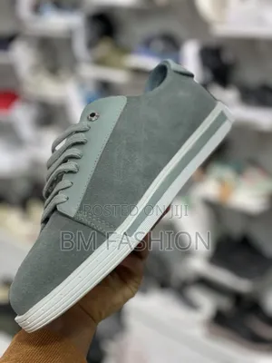 Stefano Ricci Men's Safe Green Suede Low-Top Sneakers