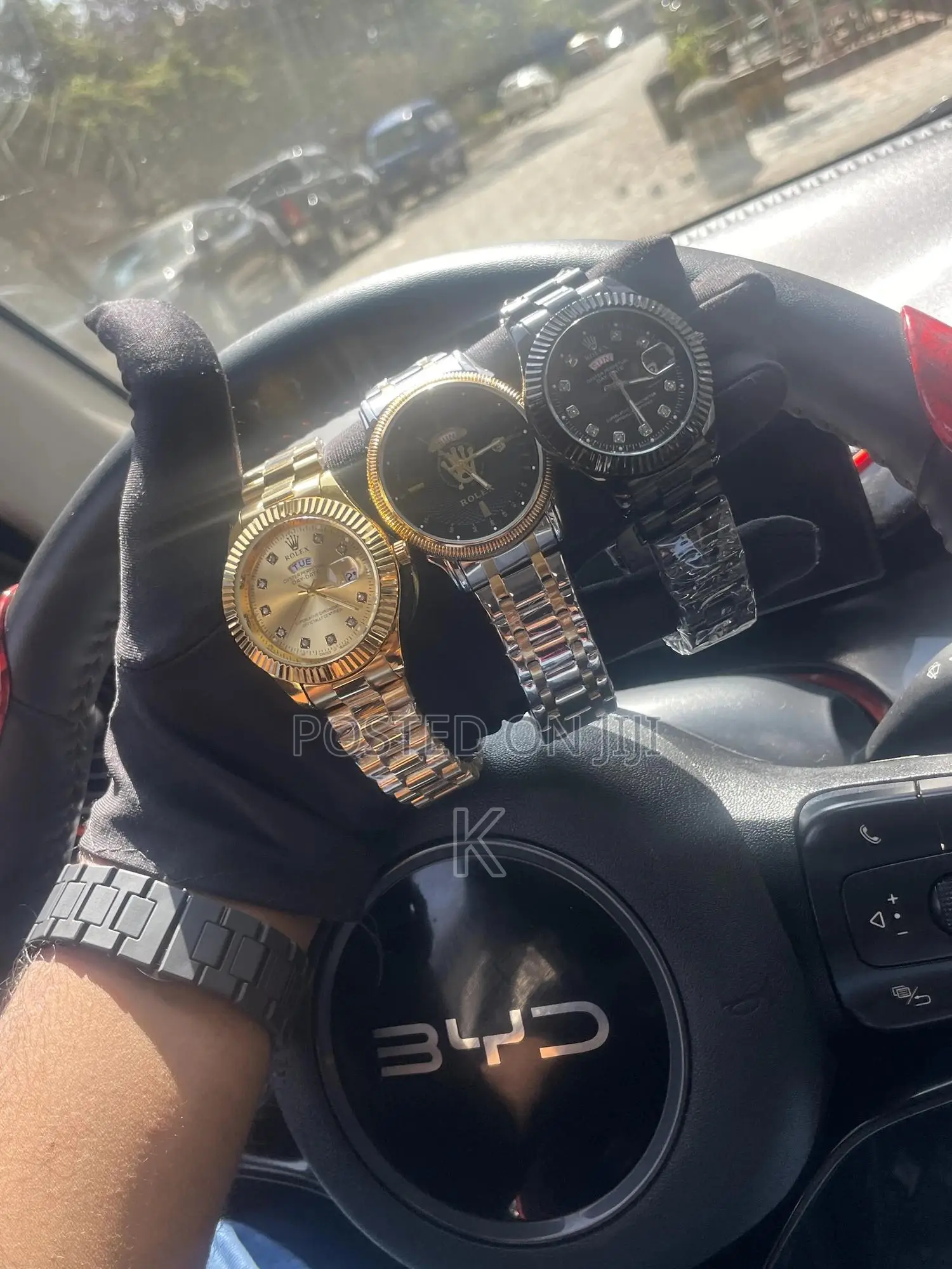 Elegant Black Rolex Classic Wacth With Box