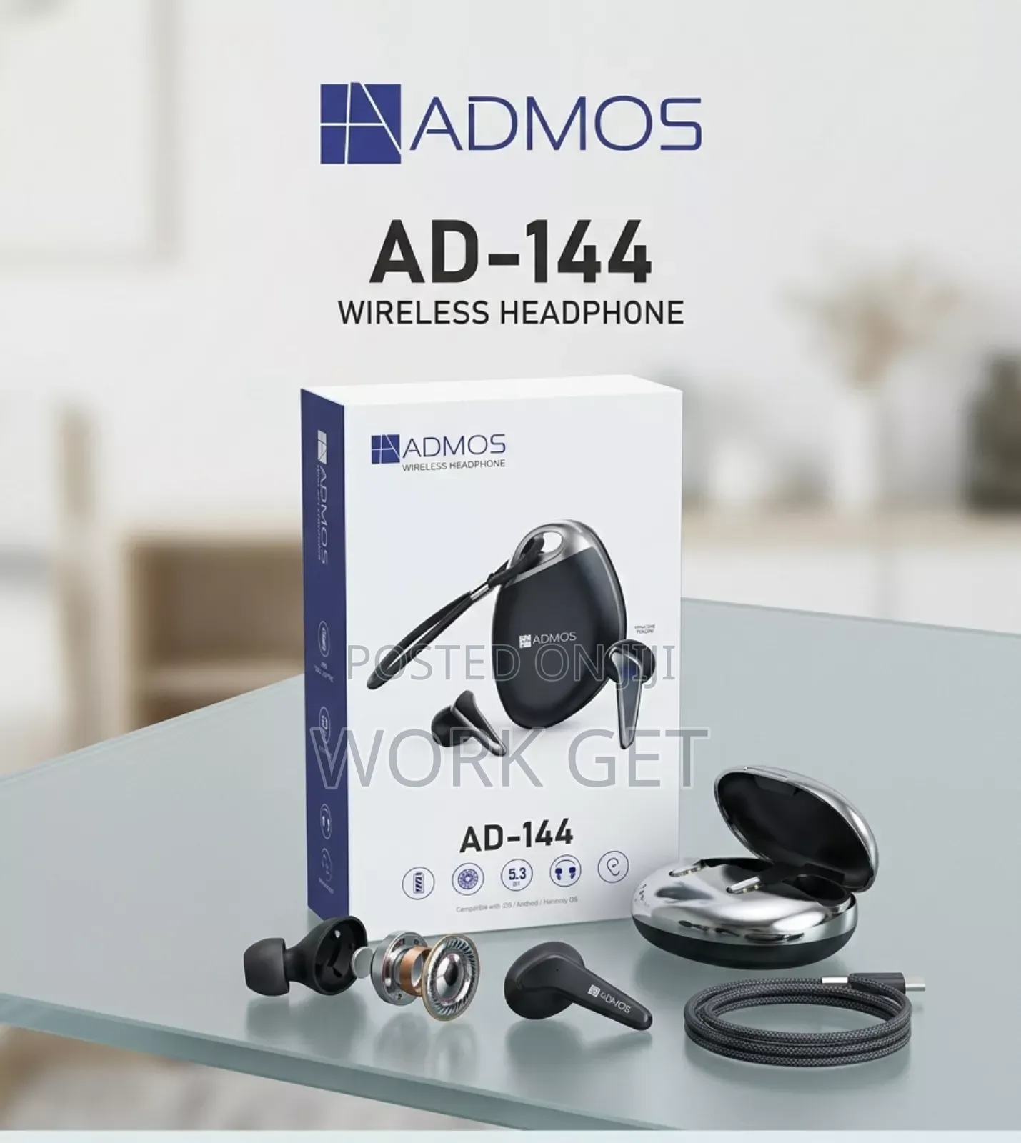 Admos Ad‐144 Wireless Headphones