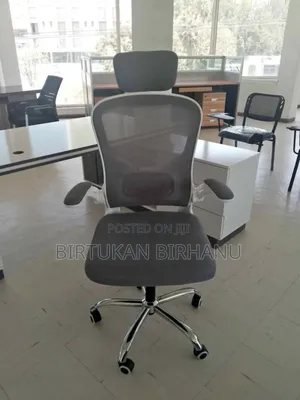 New Model Flexible Arm Office Chair(Gray)
