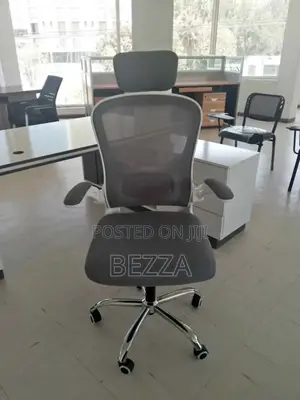 New Model Flexible Arm Office Chair(Gray)