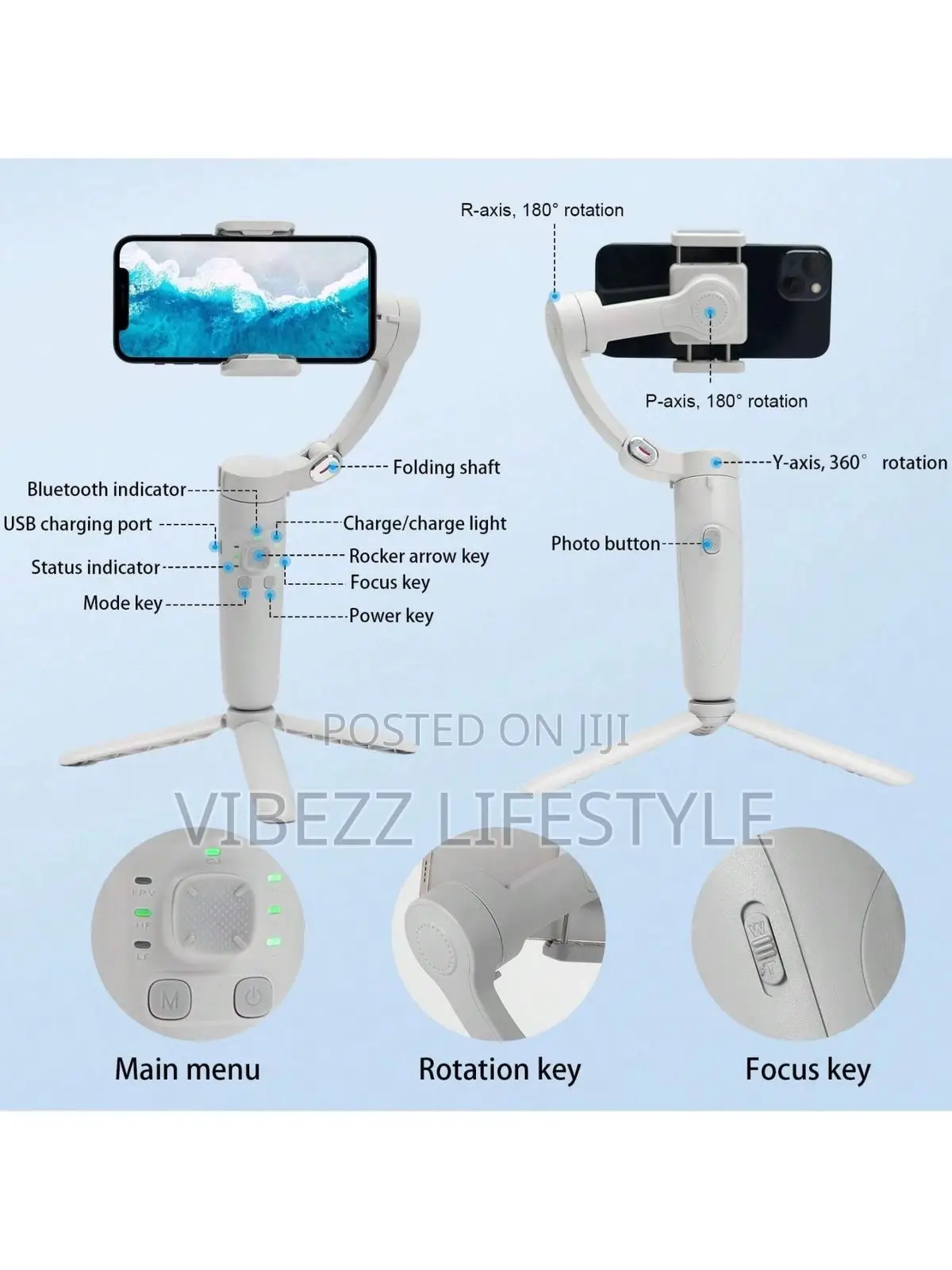 Professional Handheld Phone Stabilizer for Smooth Video Vlogging