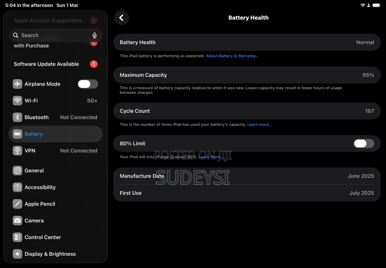 New Apple iPad (2025) 128 GB Gray