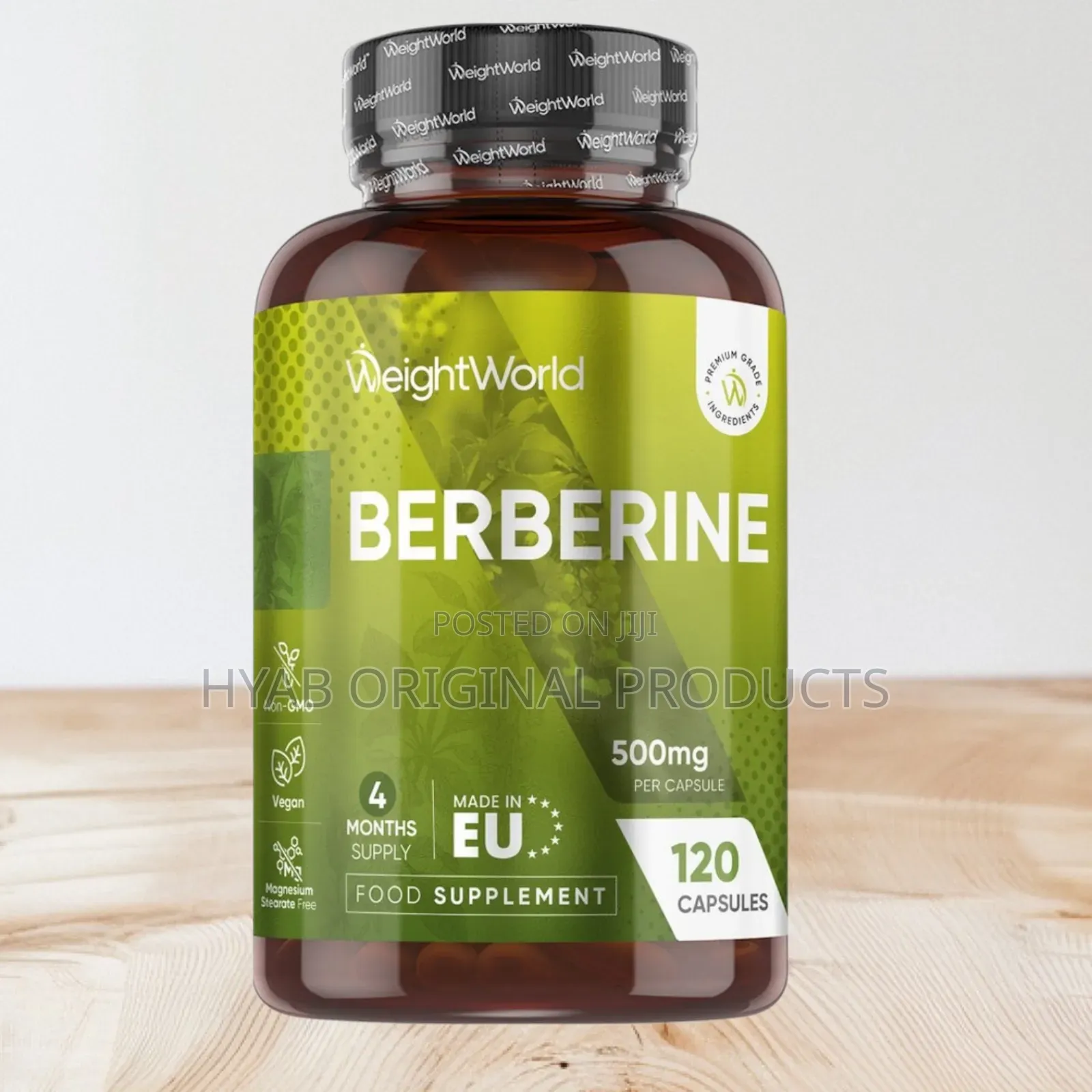 Pure Berberine 500mg , 120 Vegan Capsules
