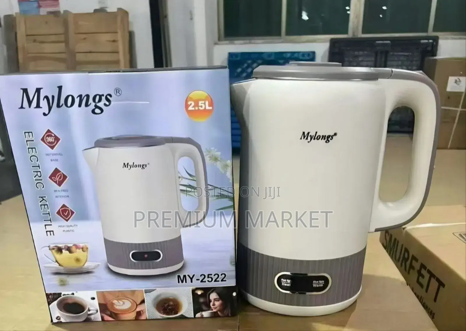 2.5 Littre Mylongs Electric Kettle, Model My-2522 ማይሎንግ የዉሃ ማፍያ
