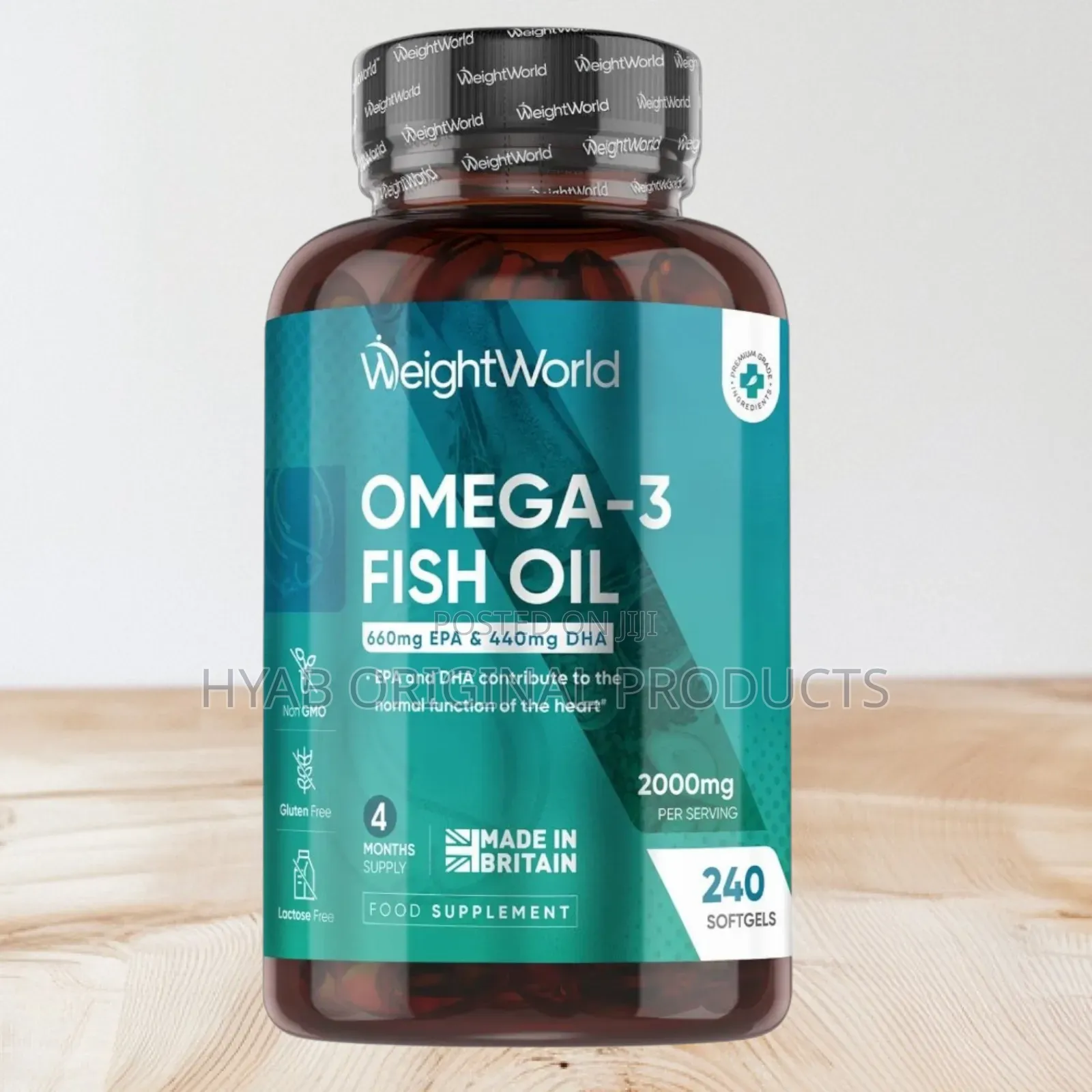 Omega 3 Fish Oil 2000mg , 180 Softgels (660mg Epa + 440mg Dha)