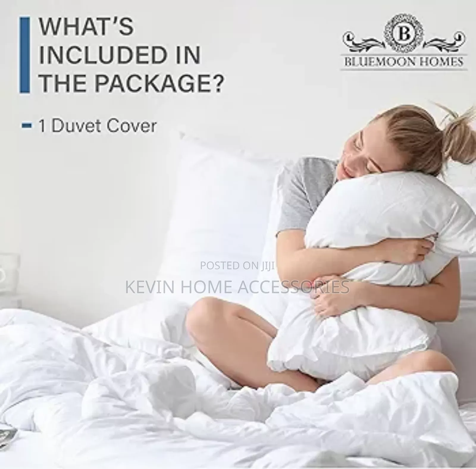 Bedsure White Duvet Cover King Queen Size Size - Soft Double Brushed