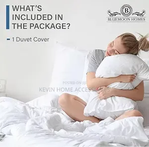 Bedsure White Duvet Cover King Queen Size Size - Soft Double Brushed