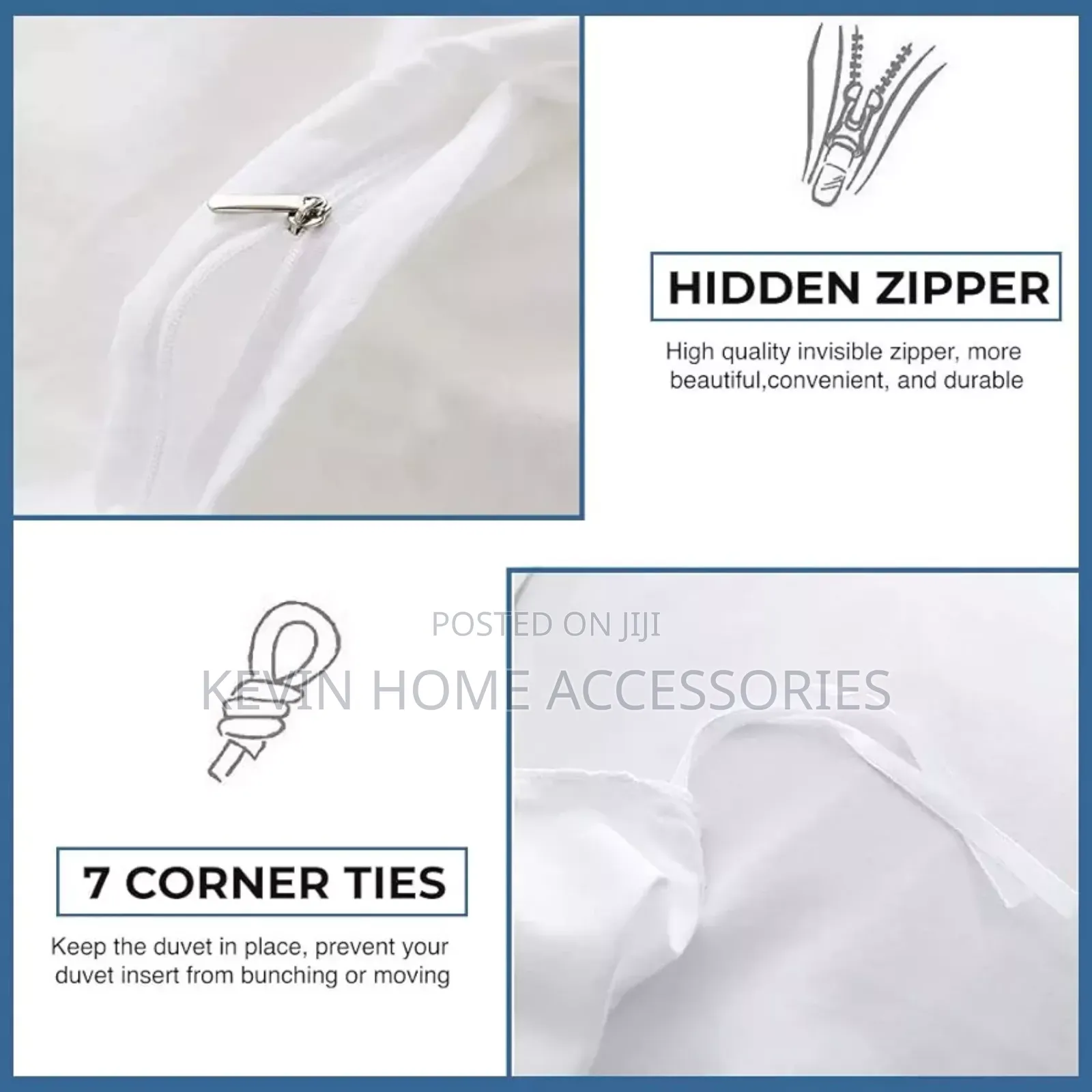 Bedsure White Duvet Cover King Queen Size Size - Soft Double Brushed