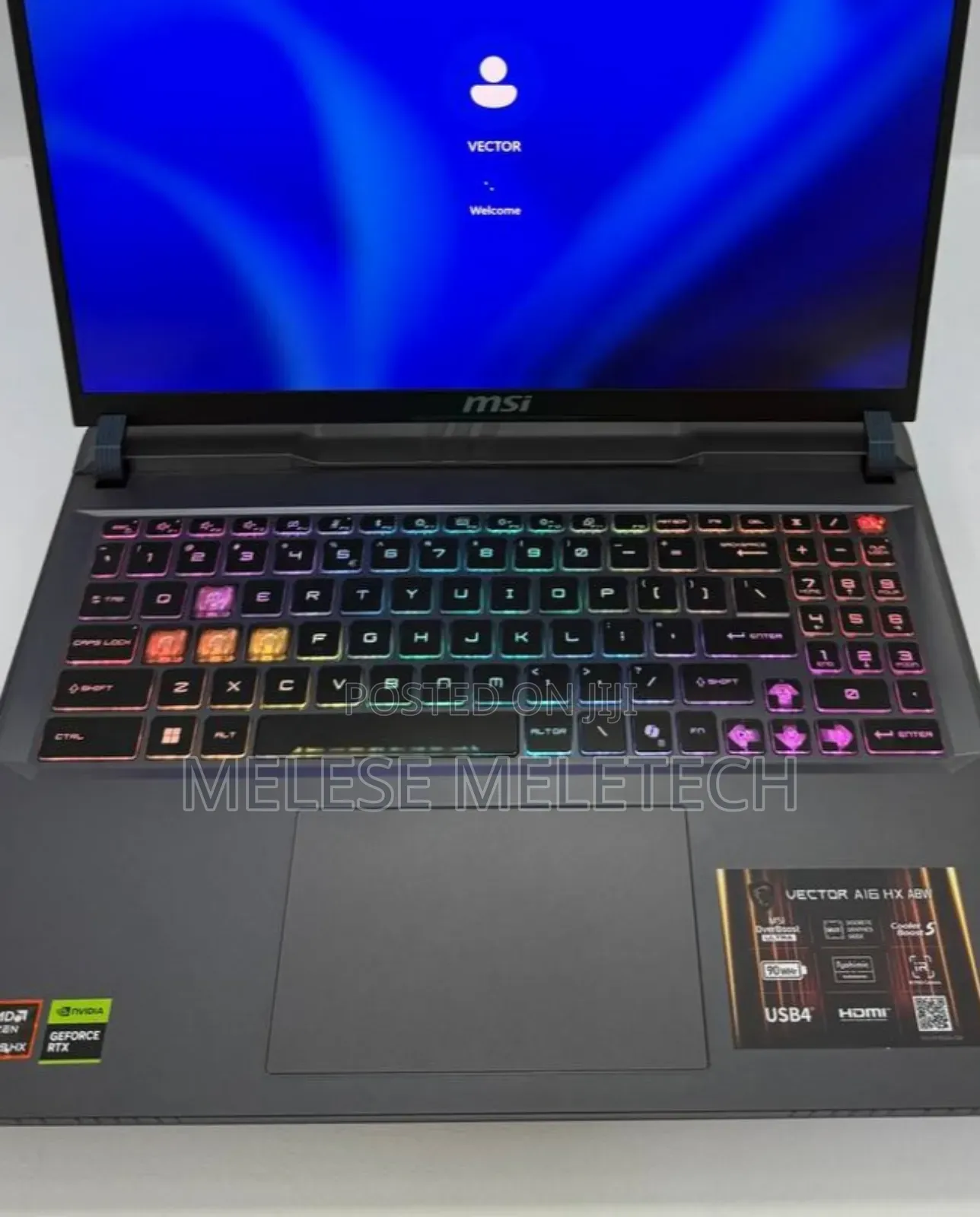 New Laptop MSI Vector 16 HX AI A2XWIG 16GB AMD Ryzen 9 SSD 1T