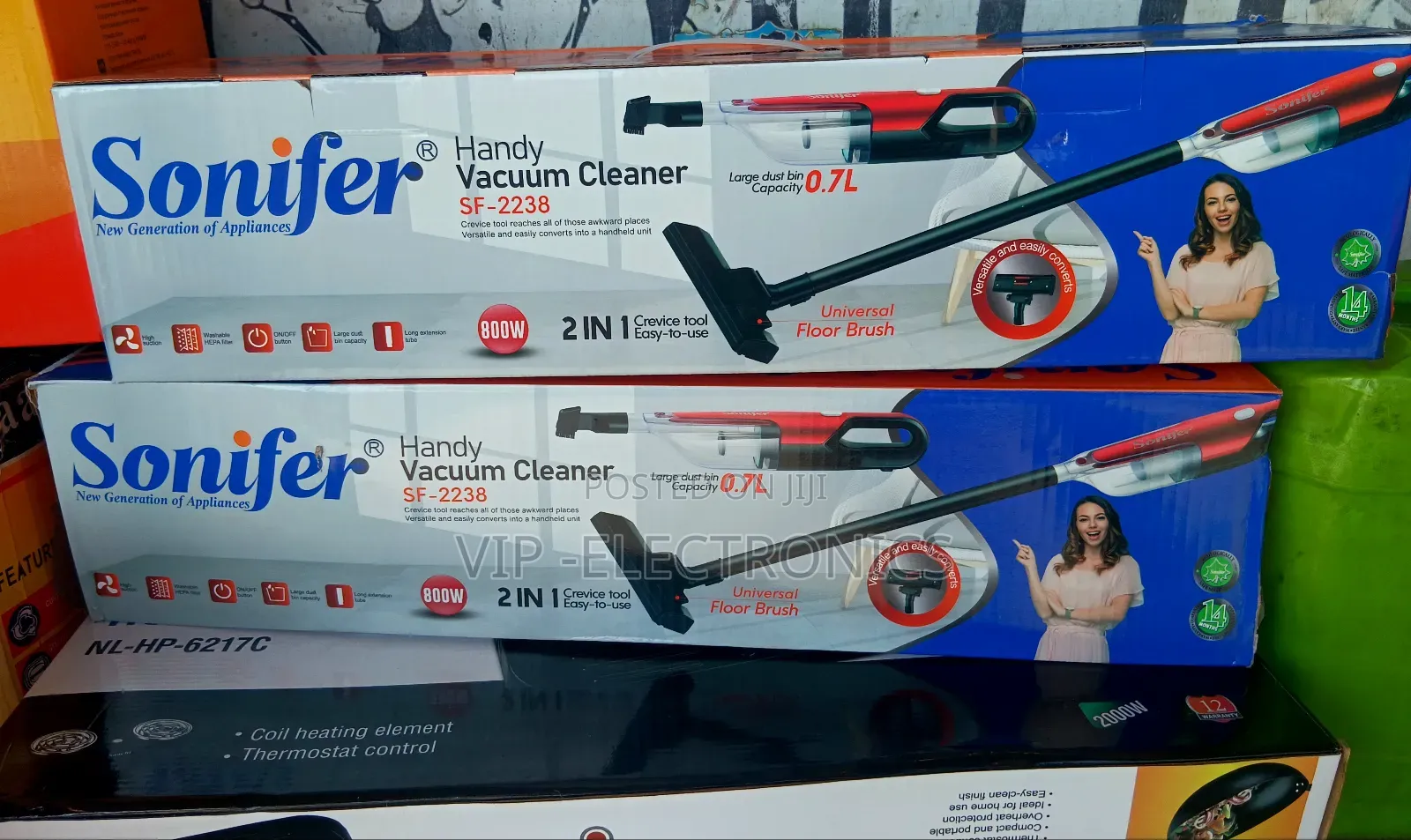 Sonifer Handy Vacuum Cleaner 7liter 800w2 in 1 Crevice Tool Easy