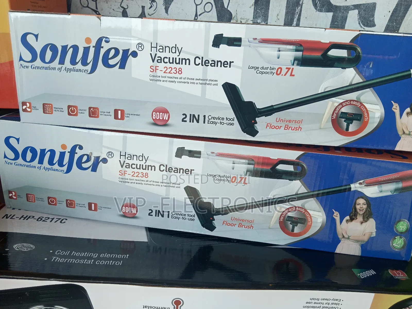 Sonifer Handy Vacuum Cleaner 7liter 800w2 in 1 Crevice Tool Easy