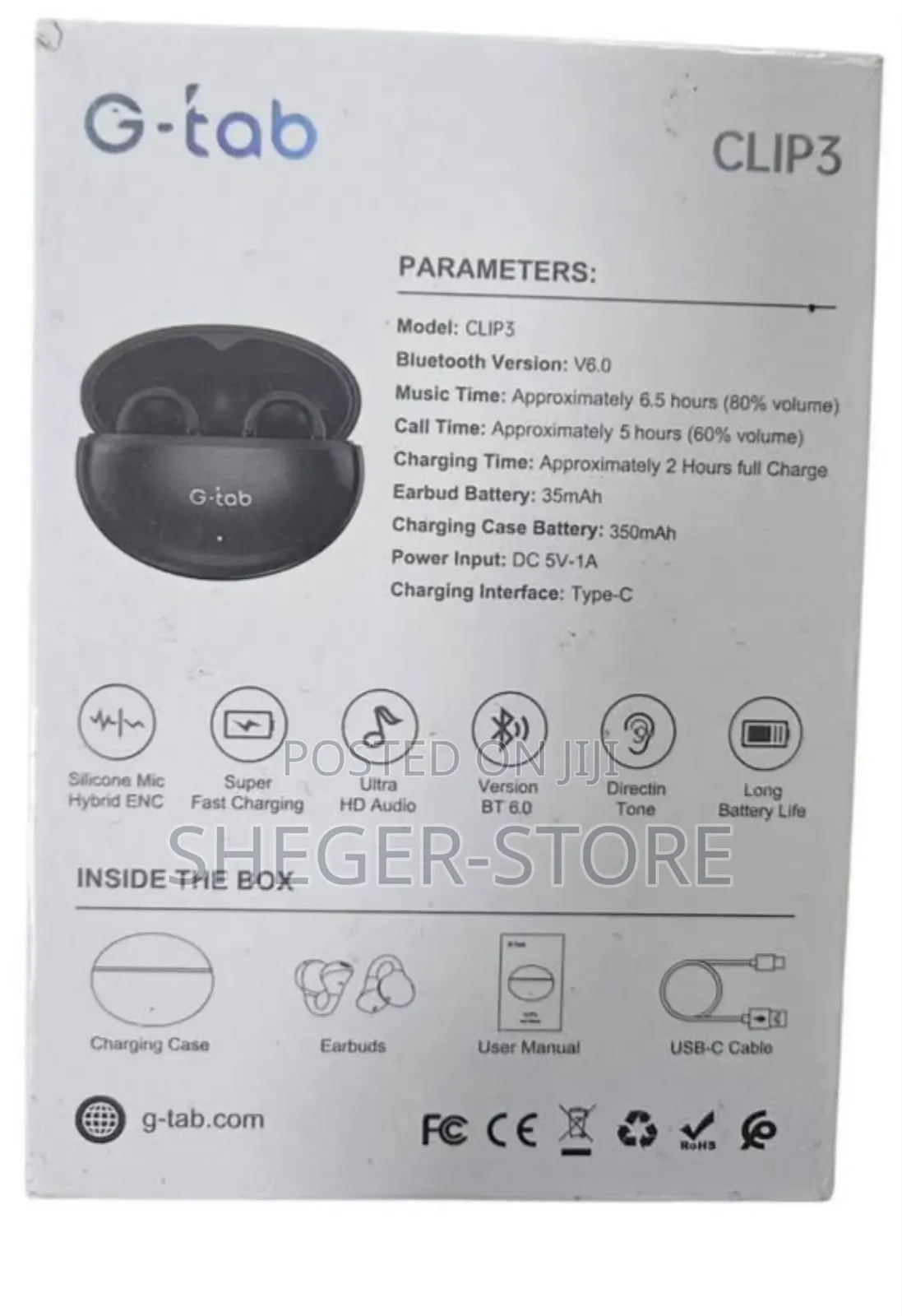 Brand New Orginal G Tab Clip 3 Earbud Pro