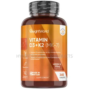Vitamin D3 + (Mk7)4000iu by 125mcg ( 365 Tablets)