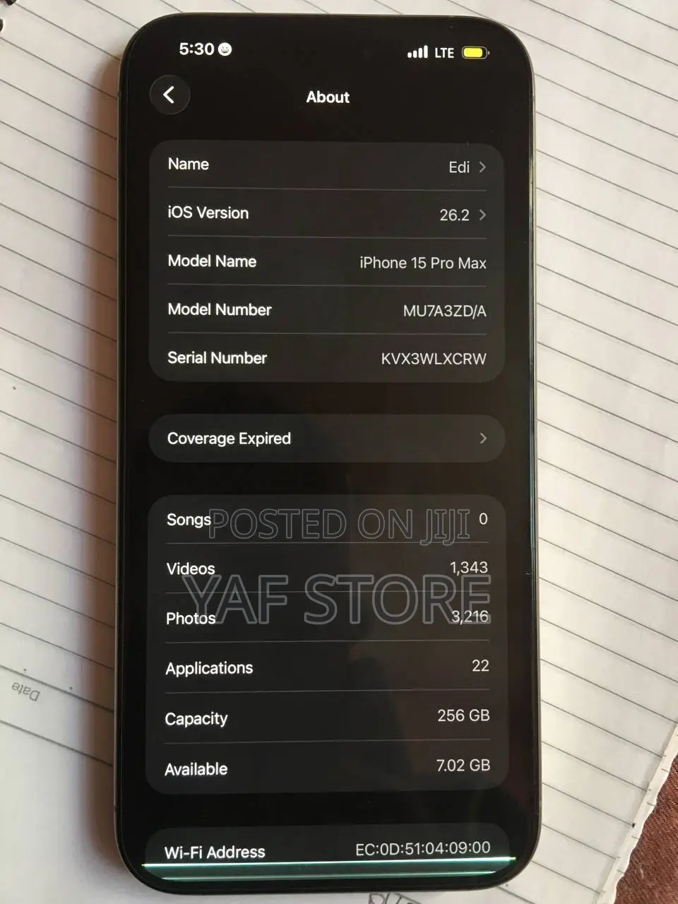 Apple iPhone 15 Pro Max 256 GB Gray