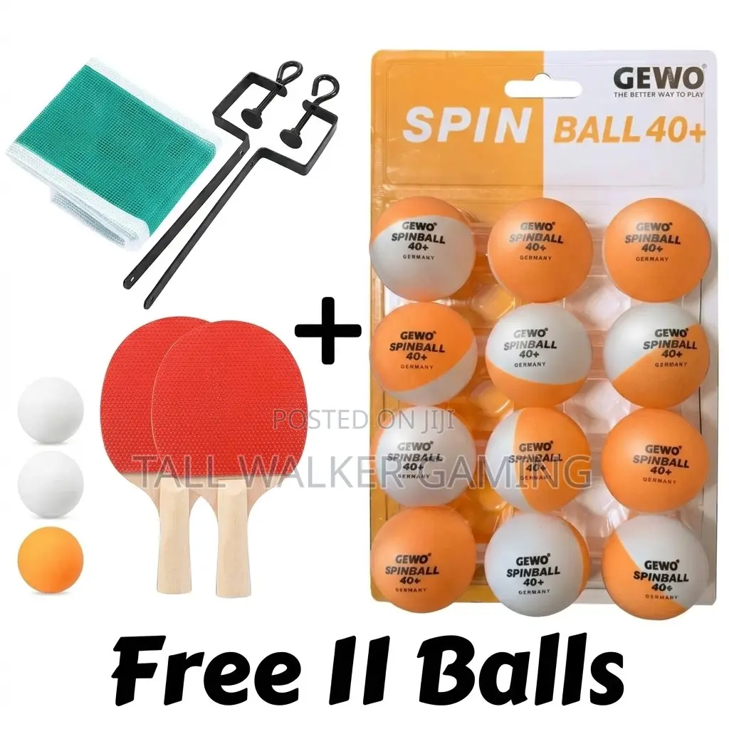 Table Tennis Racket Set With Net And With 12 Free Balls