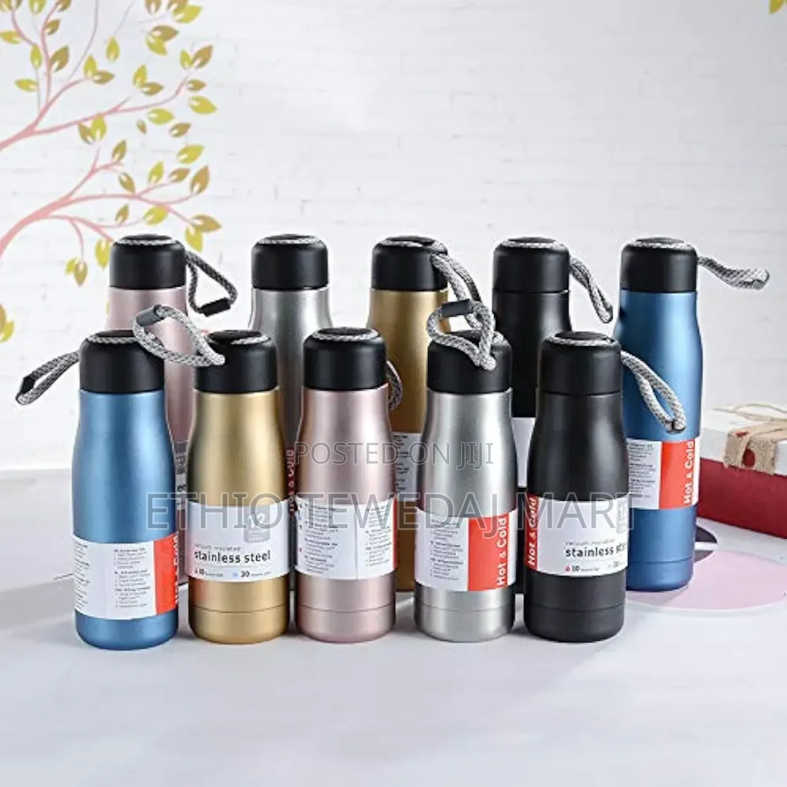 Hot and Cold Stainless Steel Vacuum Insulated Bottle - 420 Ml የውሃ ቦትል