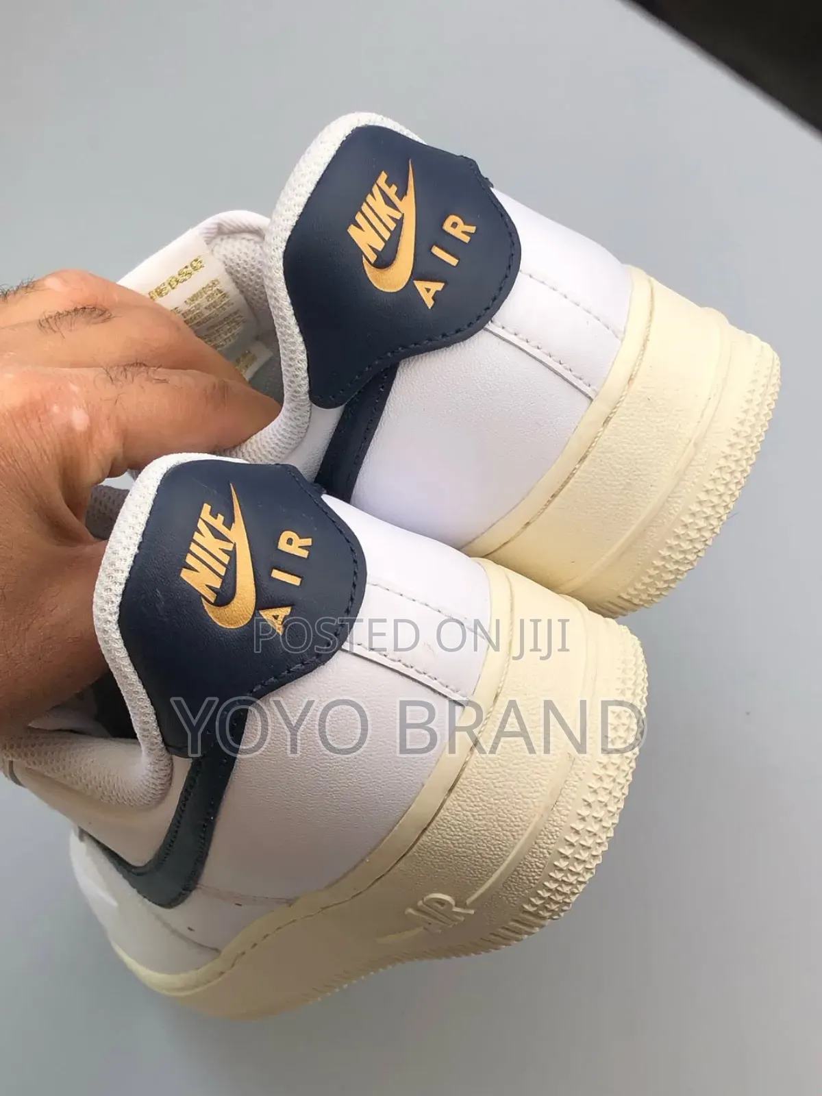 Nike Air Force 1’07 White/Obsidian Pale Metalic Gold Unisex Shoes