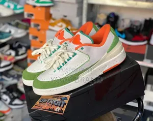 Air Jordan 2 Low Retro *Titan Whiye/Green Unisex Fashion Sneaker