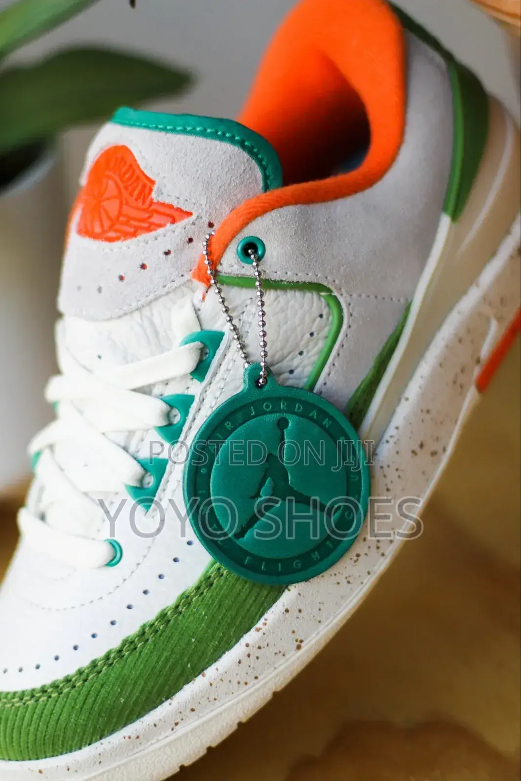 Air Jordan 2 Low Retro *Titan Whiye/Green Unisex Fashion Sneaker