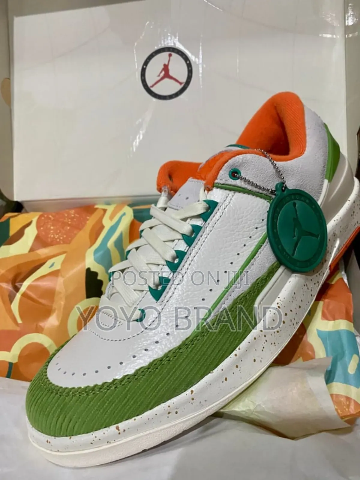 Air Jordan 2 Low Retro *Titan Whiye/Green Unisex Fashion Sneaker