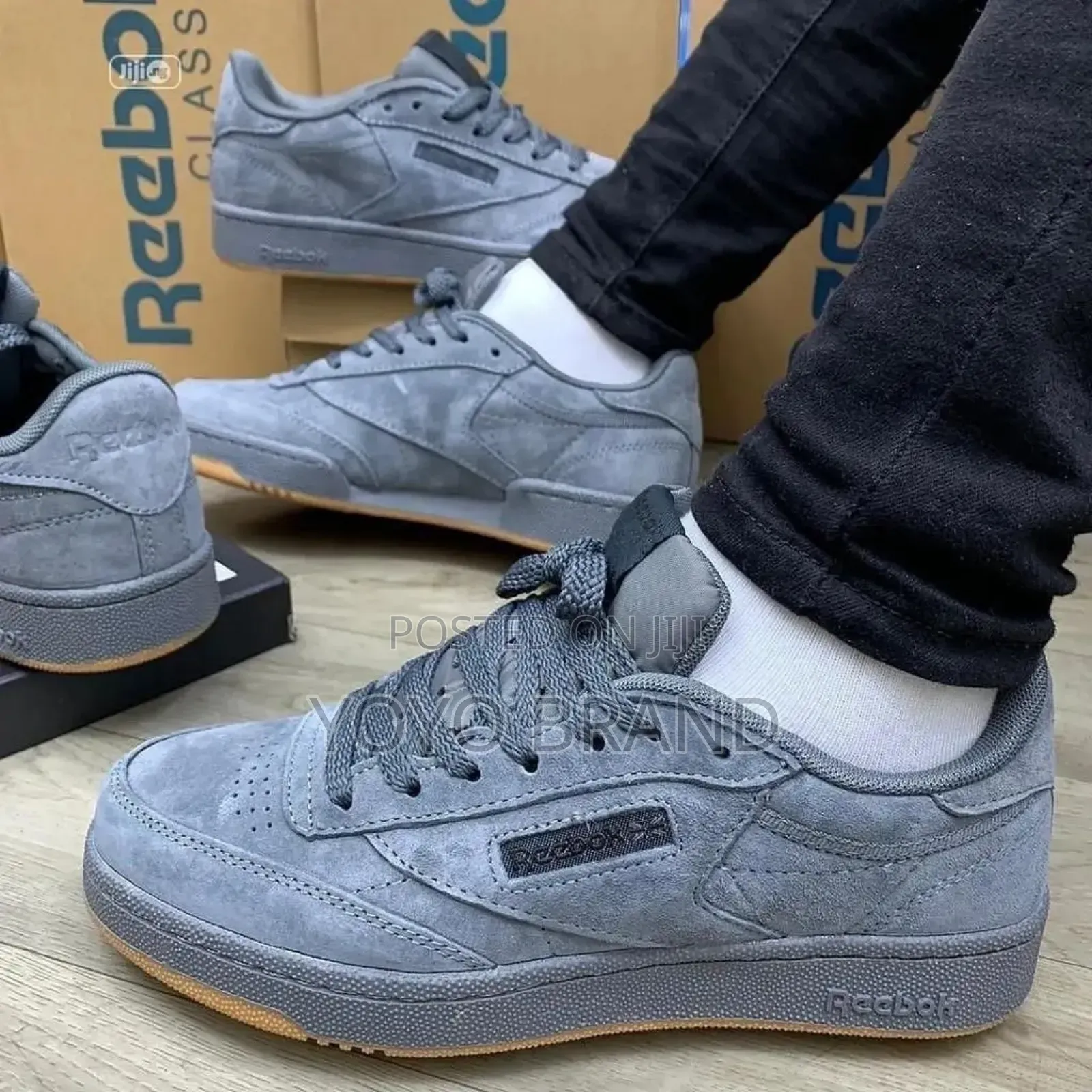 New Arrival Reebok Club C85 Sg Dark Gray Fashion Sneaker