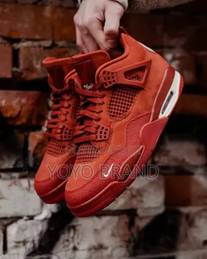 Nike*Nigel Silvester Air Jordan 4 Retro Bike Unisex Red Fashion Shoes