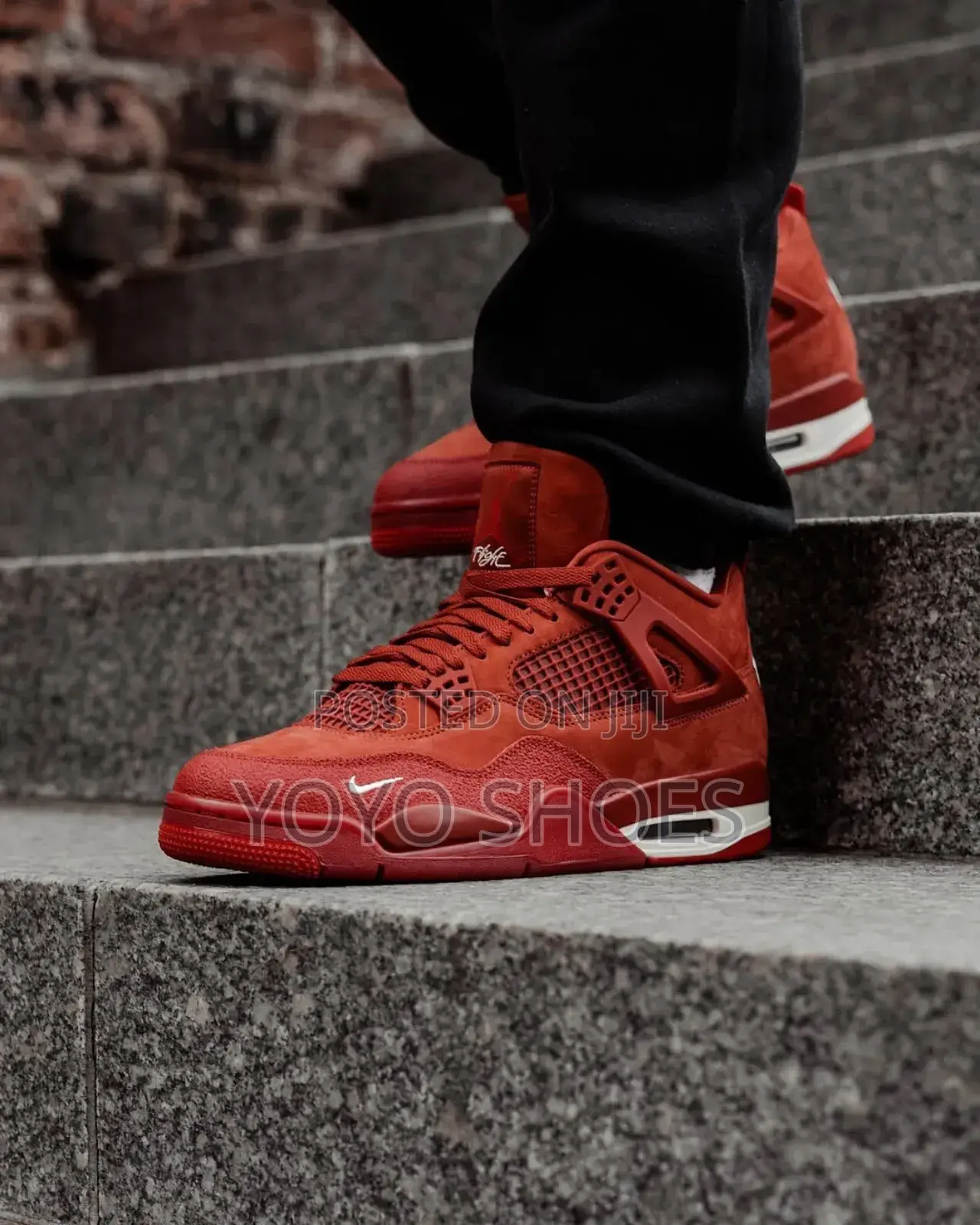Nike*Nigel Silvester Air Jordan 4 Retro Bike Unisex Red Fashion Shoes