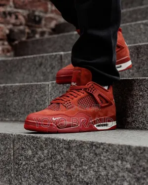 Nike*Nigel Silvester Air Jordan 4 Retro Bike Unisex Red Fashion Shoes