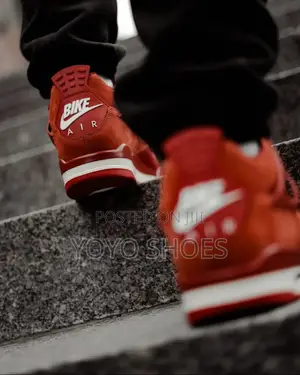 Nike*Nigel Silvester Air Jordan 4 Retro Bike Unisex Red Fashion Shoes