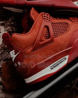 Nike*Nigel Silvester Air Jordan 4 Retro Bike Unisex Red Fashion Shoes