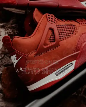 Nike*Nigel Silvester Air Jordan 4 Retro Bike Unisex Red Fashion Shoes