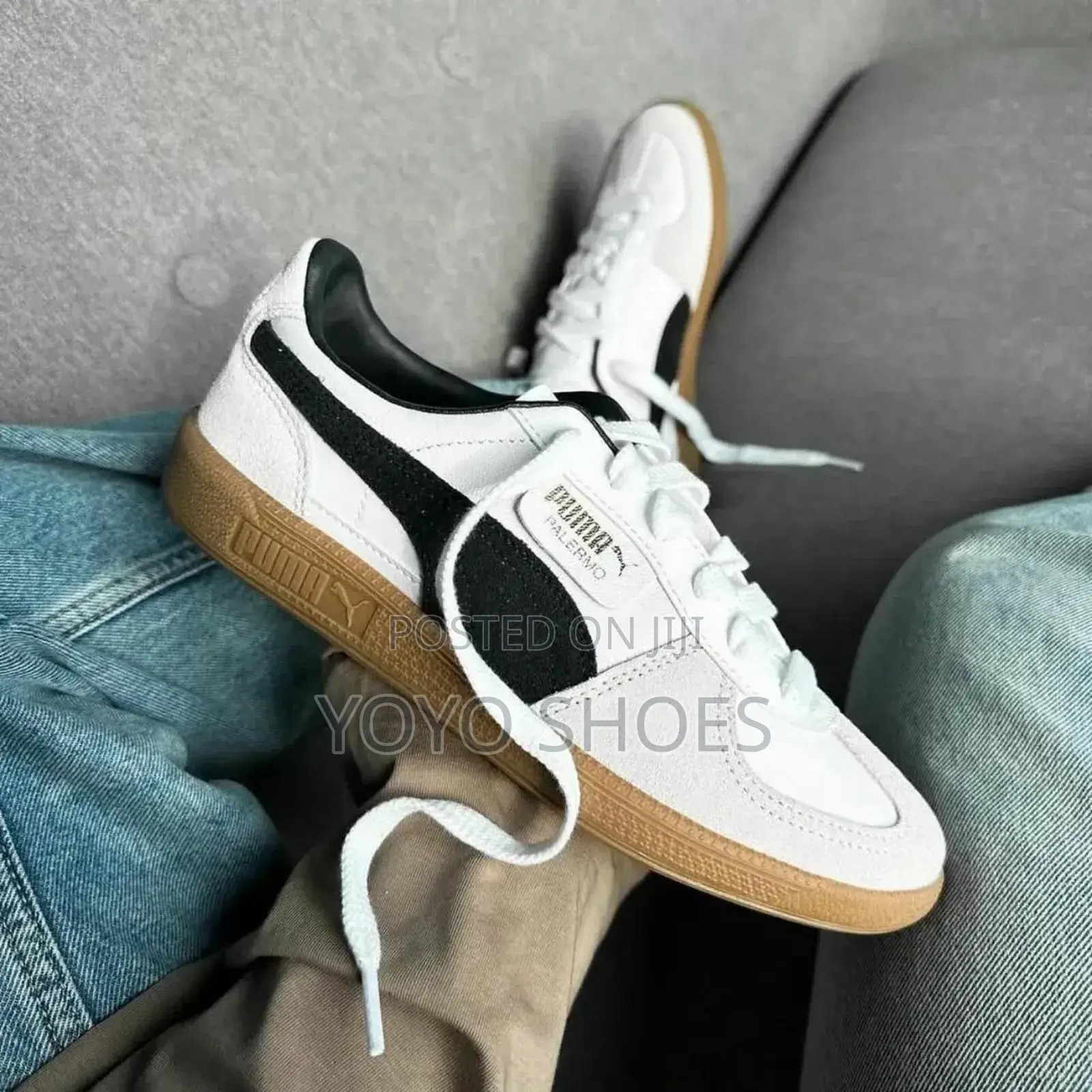 Puma Palemero White*Black Unisex Black Susede Fashion Sneaker