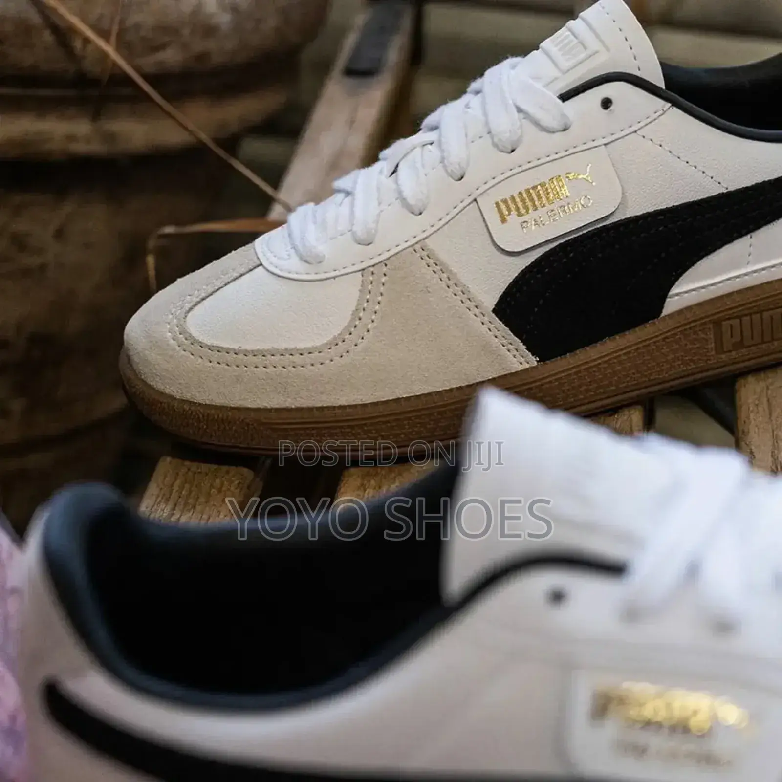 Puma Palemero White*Black Unisex Black Susede Fashion Sneaker
