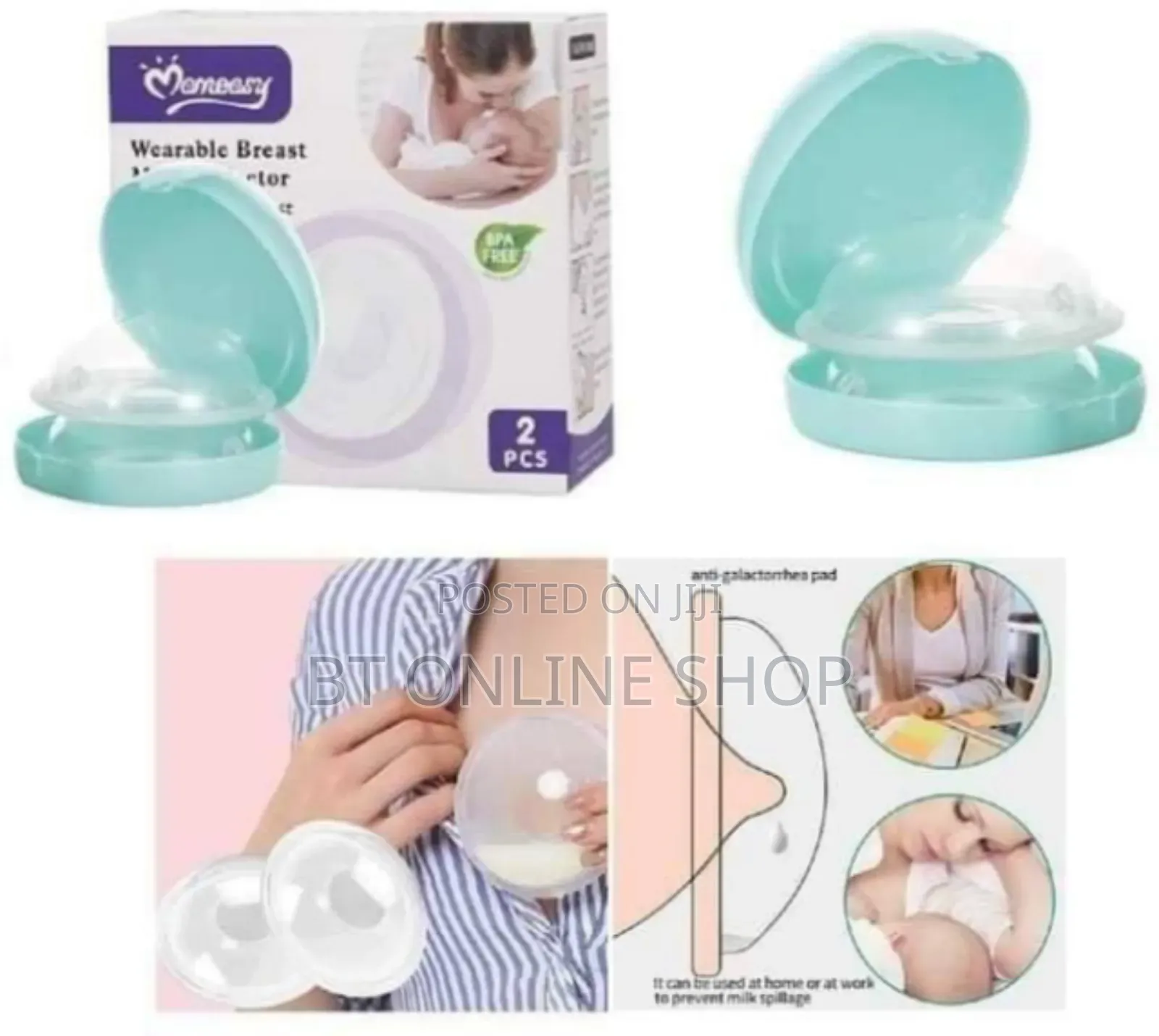 2pcs Wearable Breast Milk Collector Shell