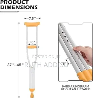 Onicare Underarm Crutches for Youth Adjustable Heoght Crutches