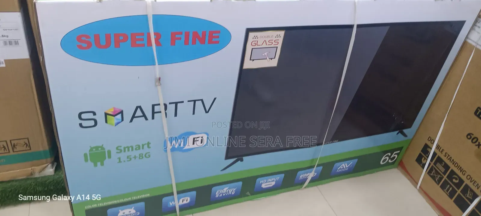 Super Fine Smart Tv 65 Inch Andraid Doubel Gelass Adis 2025 Model