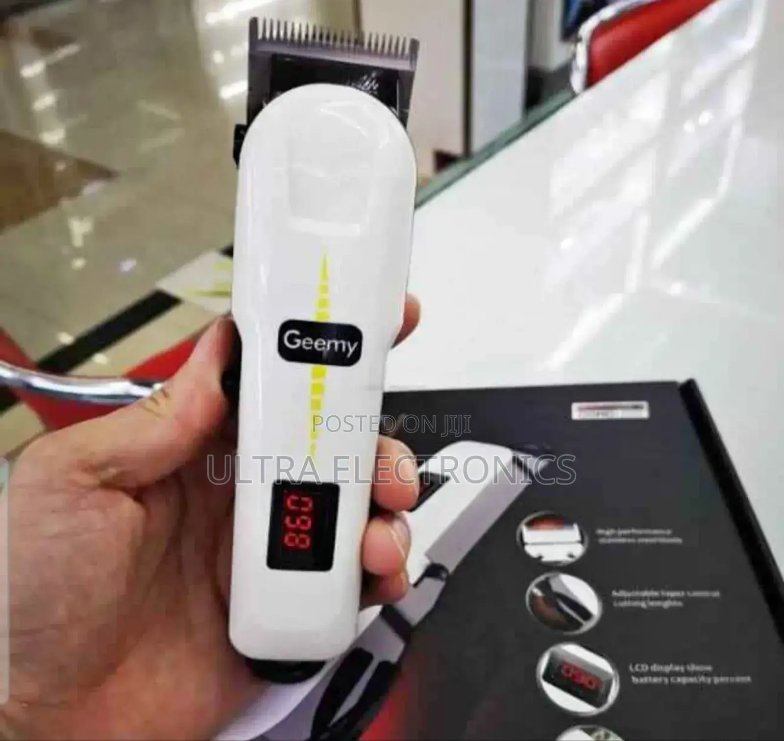 የፀጉር ማሽን Geemy Gm-6008 Professional Rechargeable Hair Clipper.