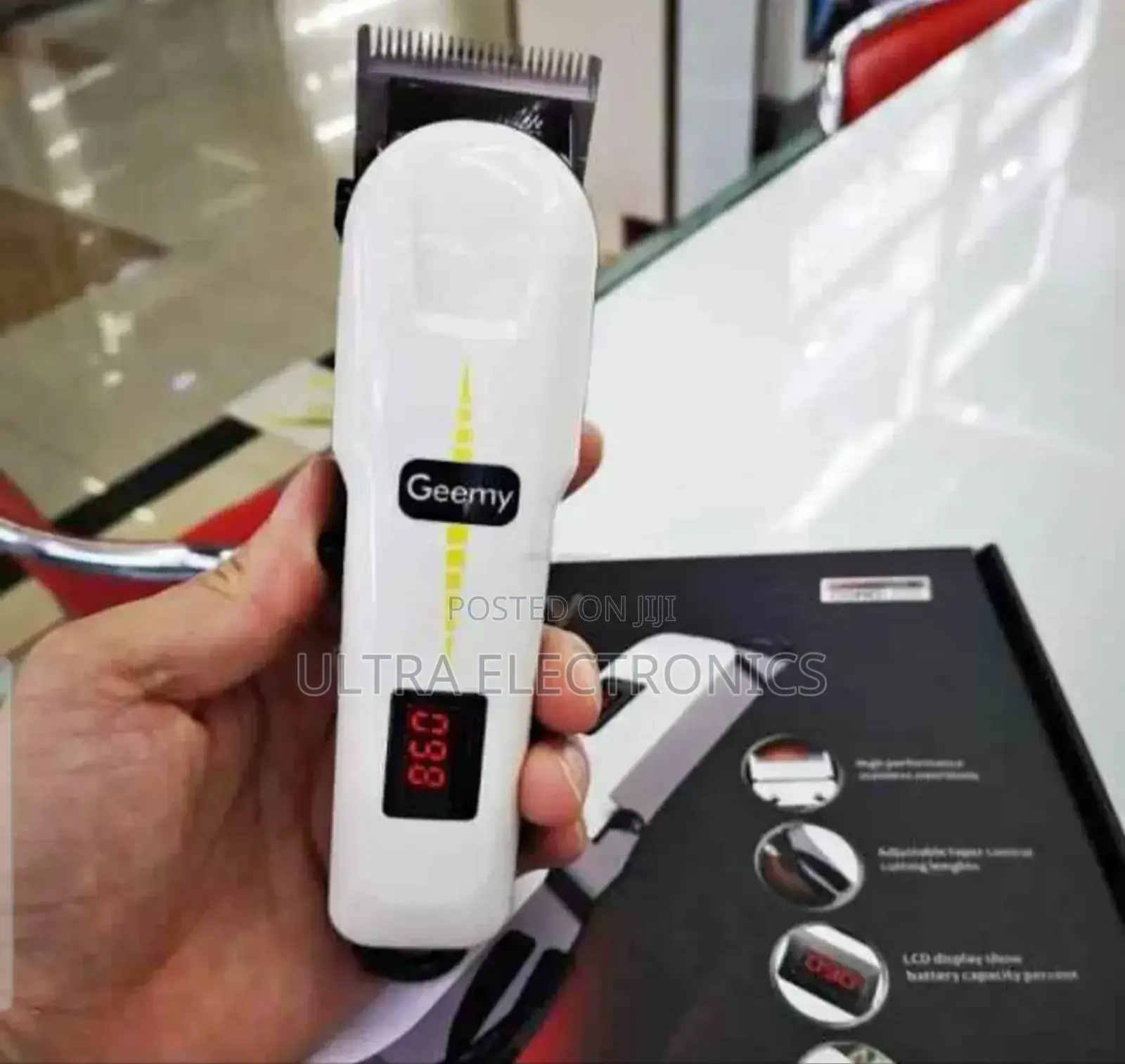 የፀጉር ማሽን Geemy Gm-6008 Professional Rechargeable Hair Clipper.