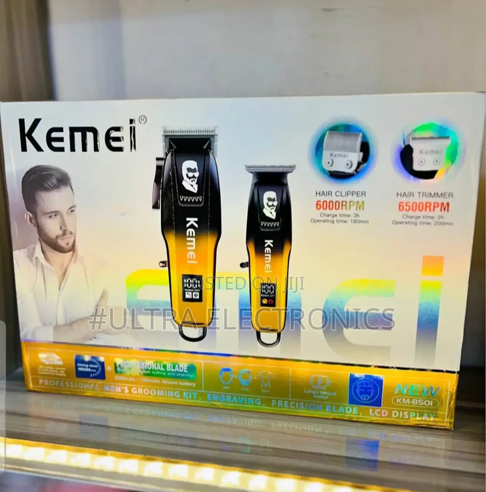 የፀጉር ማሽን Kemei Km-8501 Professional Grooming Kit, Which Includes