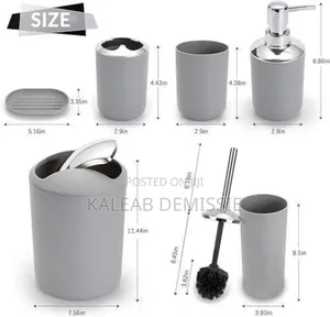 6 PCS Bathroom Set (6 ዓይነት የመፀዳጃ ቤትና የንፅህና መጠበቂያዎች)