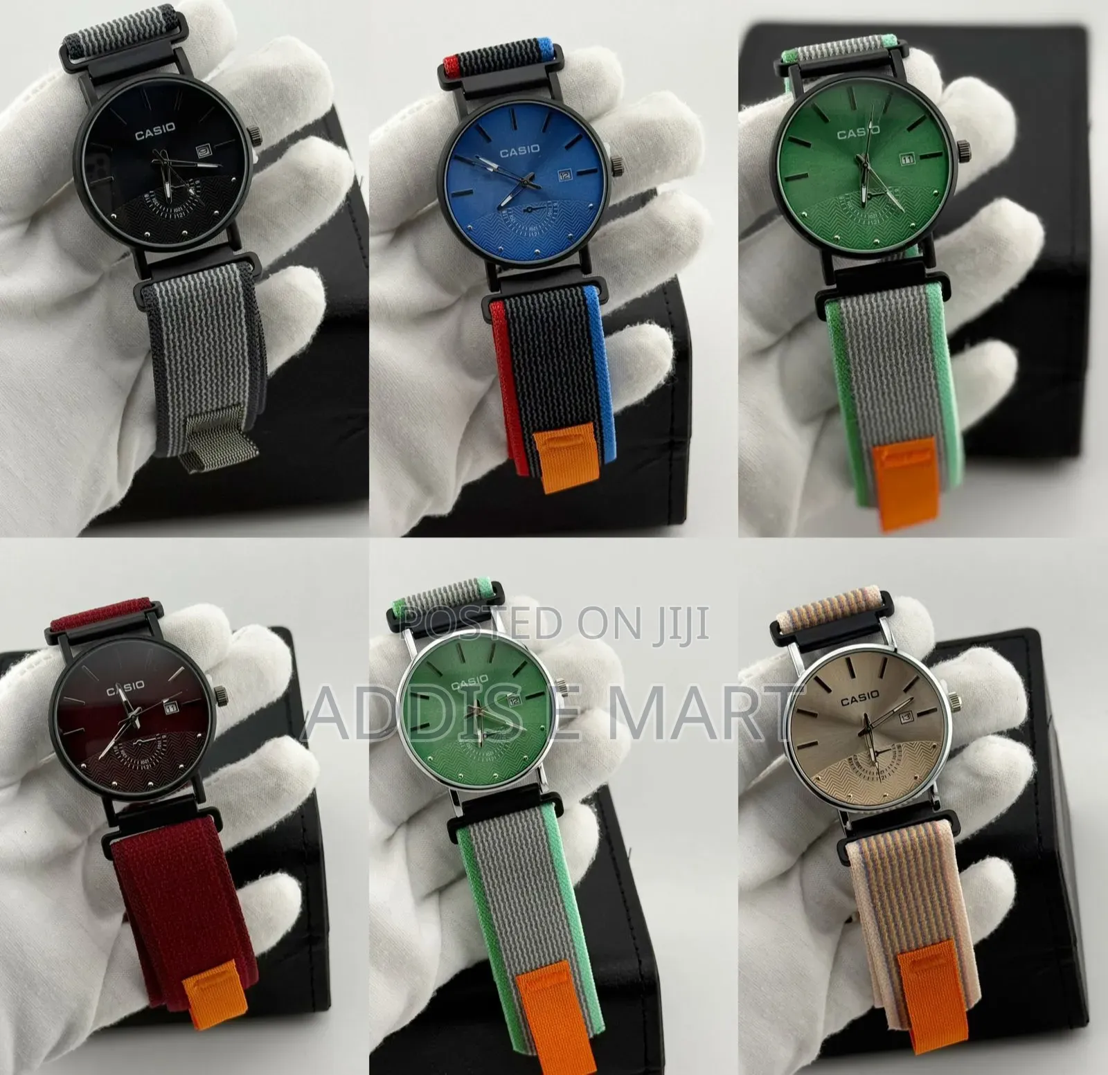 Timeless Design Cloth Band Casio Watch