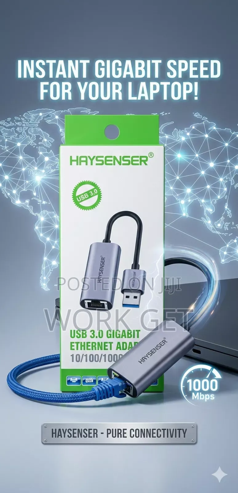 Haysenser Usb 3.0 Gigabit Ethernet Adapter