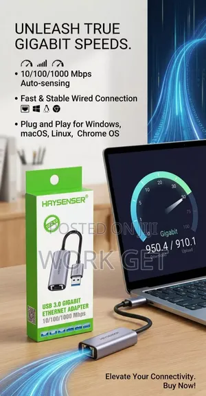 Haysenser Usb 3.0 Gigabit Ethernet Adapter