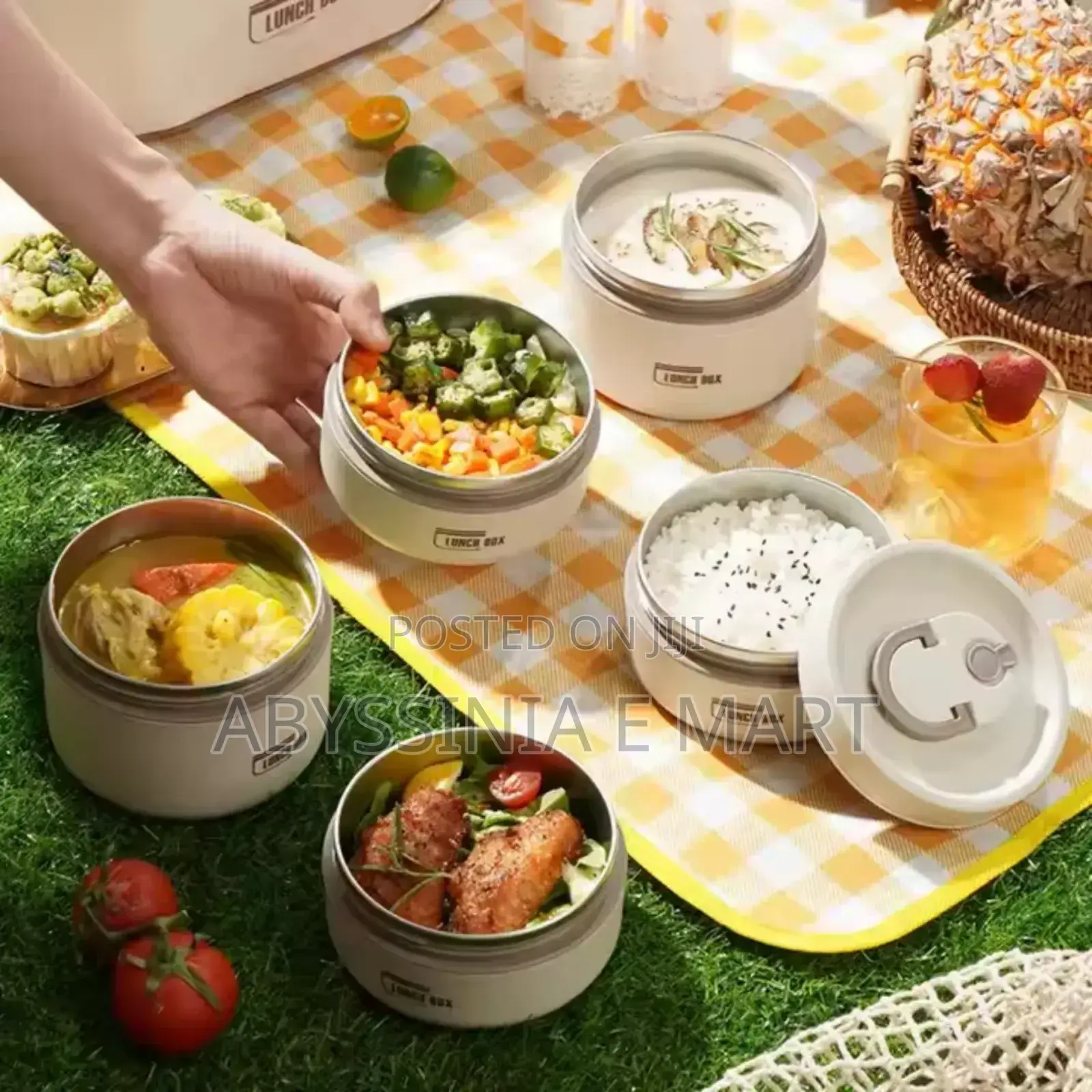 3 Pieces Portable Insulated Lunch Container