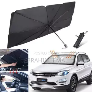 Foldable Car Sun Shade Umbrella የመኪና ፀሀይ መከላከያ
